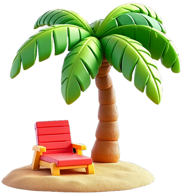 Toy Palm Chair Mockup